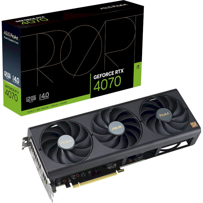 Відеокарта Asus GeForce RTX 4070 12GB GDDR6X PROART PROART-RTX4070-12G (90YV0J12-M0NA00)