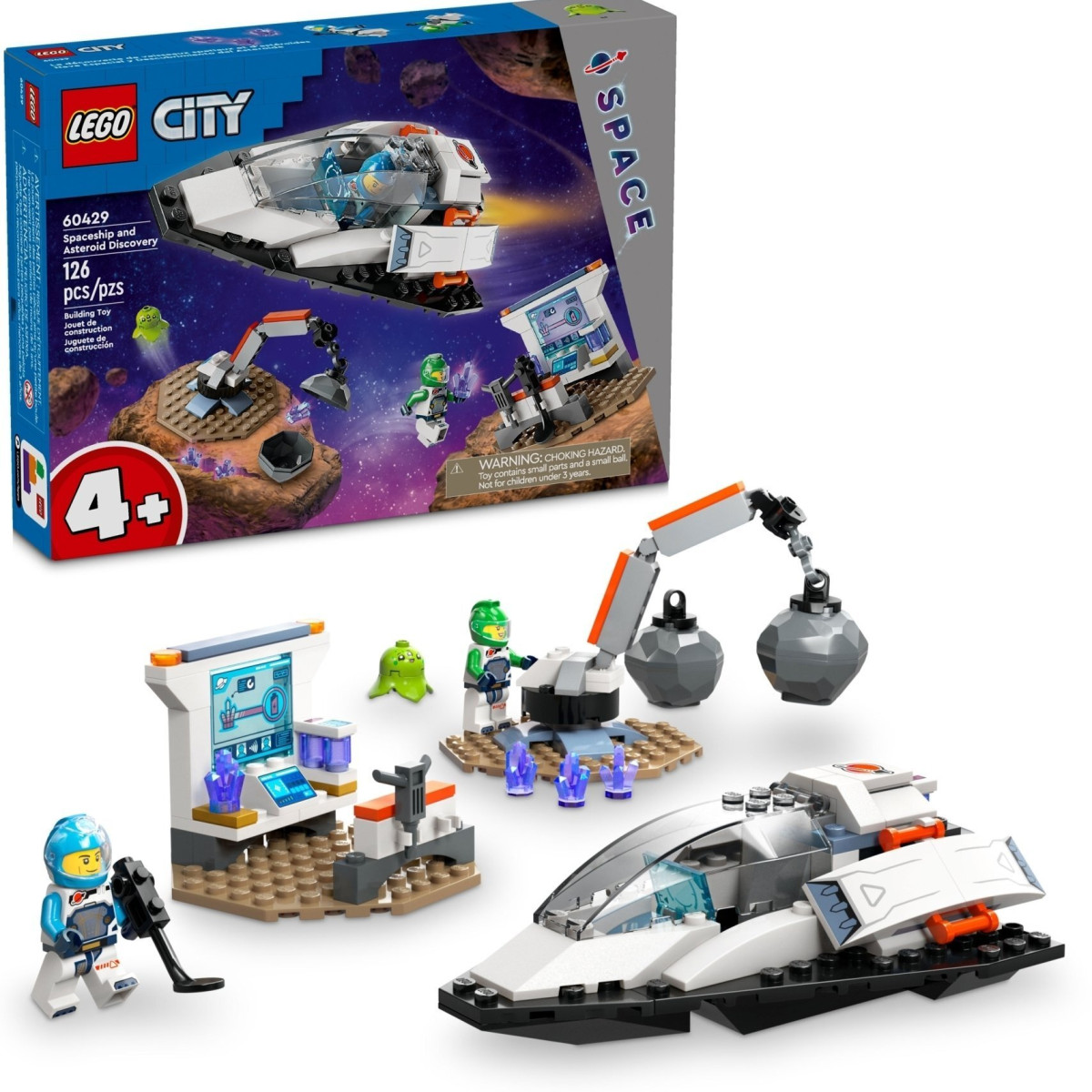 Конструктор LEGO City Космический корабль и исследование астероида (60429)