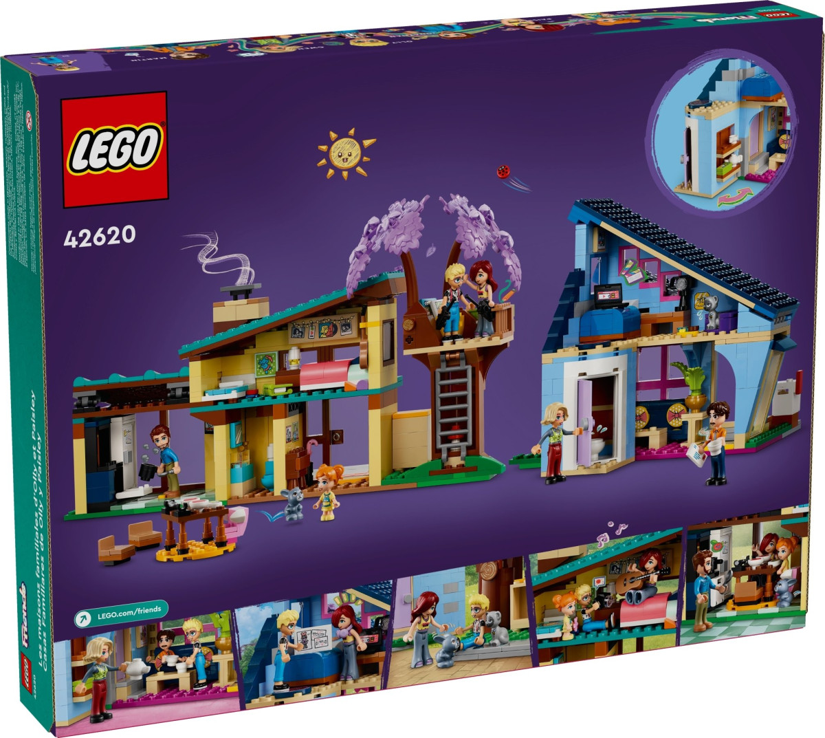 Конструктор LEGO Friends Родинні будинки Оллі й Пейслі (42620)