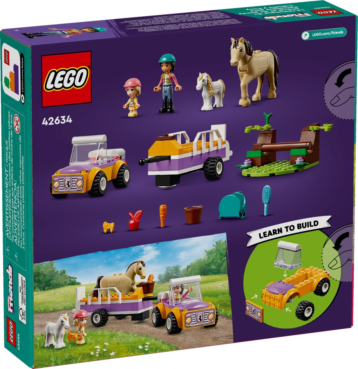Конструктор LEGO Friends Причіп для коня й поні (42634)