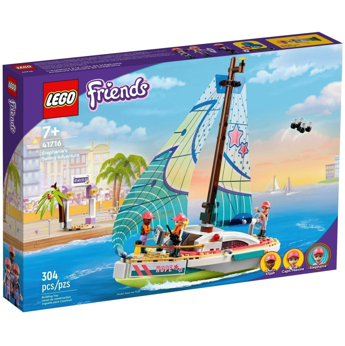 Конструктор LEGO Friends Пригоди Стефані на вітрильному човні (41716)