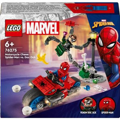Конструктор LEGO Marvel Погоня на мотоциклах Людина-Павук vs. Доктор Восьминіг (76275)