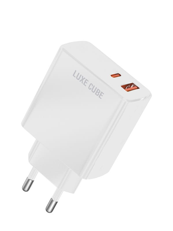 Зарядний пристрій Зарядное устройство Luxe Cube 2USB 36W QC3.0+PD White (4120201336367)