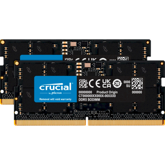 Оперативна пам'ять Crucial 32GB DDR5-5600 SO KIT2 CT2K16G56C46S5