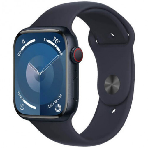 Смарт-годинник Apple Watch Series 9 GPS+Cellular 41mm Midnight Aluminium Case with Midnight Sport Band - S/M (MRHR3)