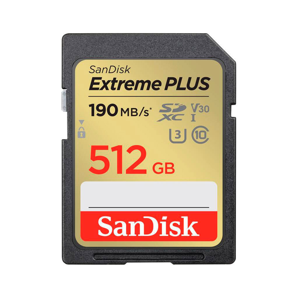 Карта пам'яті  SanDisk 512GB SDXC class 10 UHS-I Extreme Plus (SDSDXWV-512G-GNCIN)