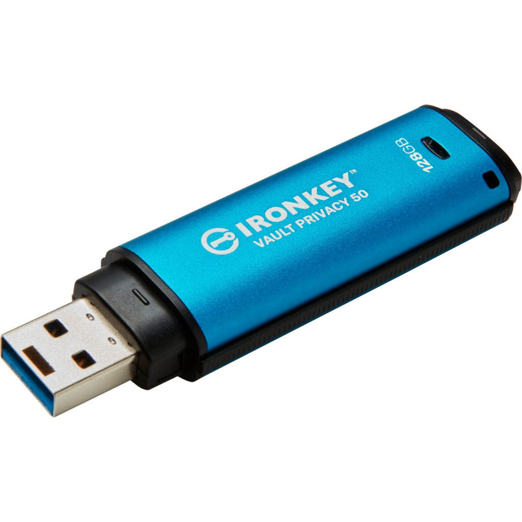 Флеш память USB Kingston 128GB IronKey Vault Privacy 50 Blue (IKVP50/128GB)