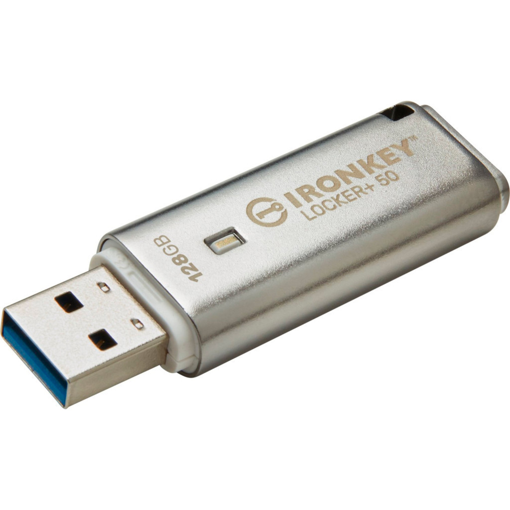 Флеш память USB Kingston 128GB IronKey Locker Plus 50 AES Encrypted (IKLP50/128GB)