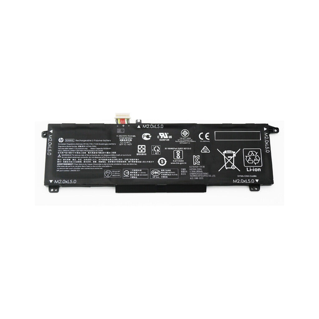 Акумулятор для ноутбука HP Omen 15-EK SD06XL, 70.91Wh (5833mAh), 6cell, 11.55V, Li-ion (A47823)