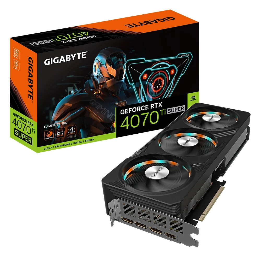 Видеокарта GIGABYTE GeForce RTX4070Ti SUPER 16Gb GAMING OC (GV-N407TSGAMING OC-16GD)