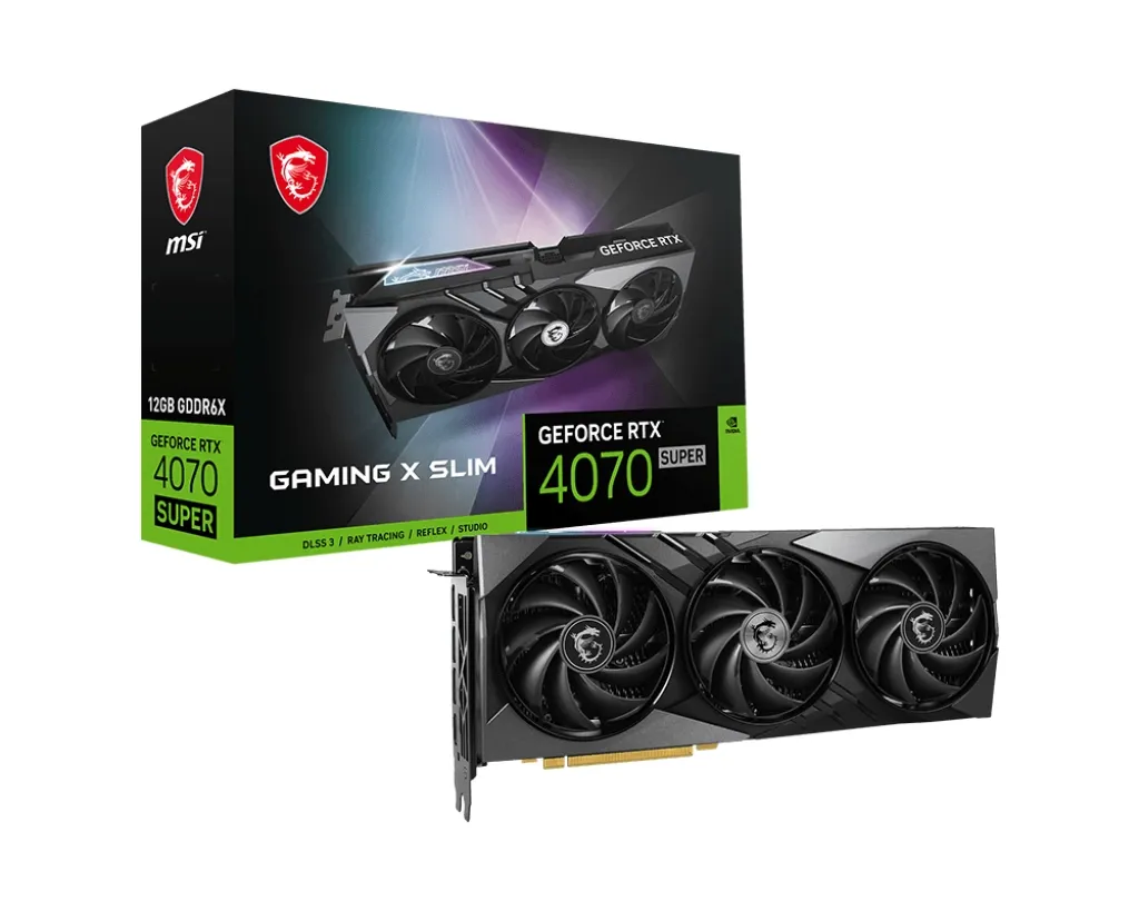 Відеокарта MSI GeForce RTX4070 SUPER 12Gb GAMING X SLIM (RTX 4070 SUPER 12G GAMING X SLIM)