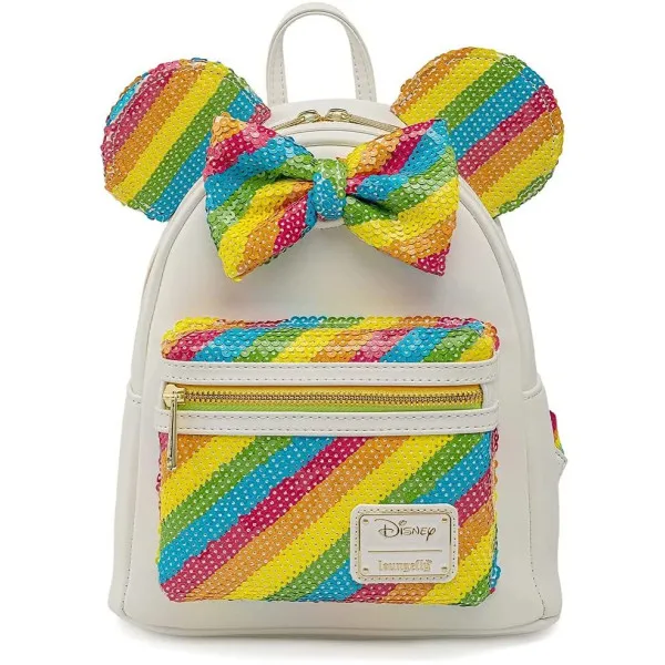 Рюкзак Loungefly Disney - Minnie Mouse Sequined Rainbow Mini Backpack (WDBK1659)