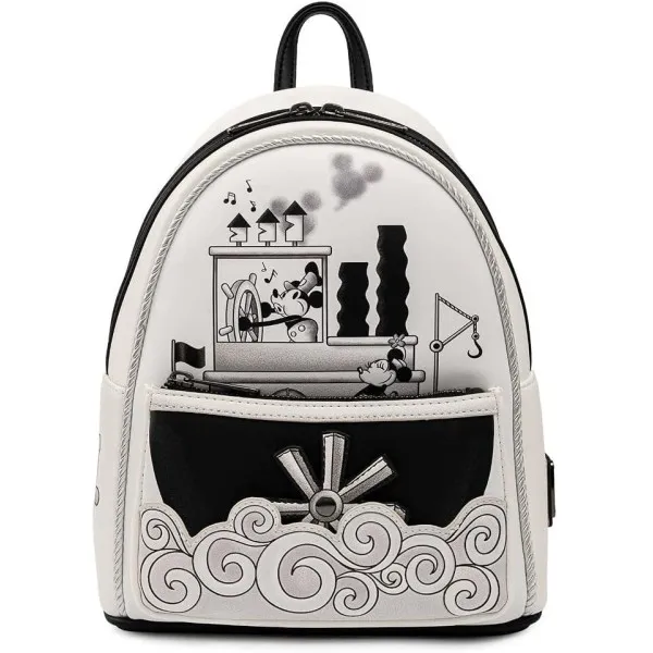 Рюкзак и сумка Loungefly Disney - Mickey Mouse Steamboat Willie Music Cruise Mini Backpack (WDBK1657)