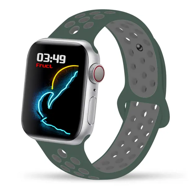 Ремешок Apple Watch Nike 42/44/45/49 mm Grey/Green