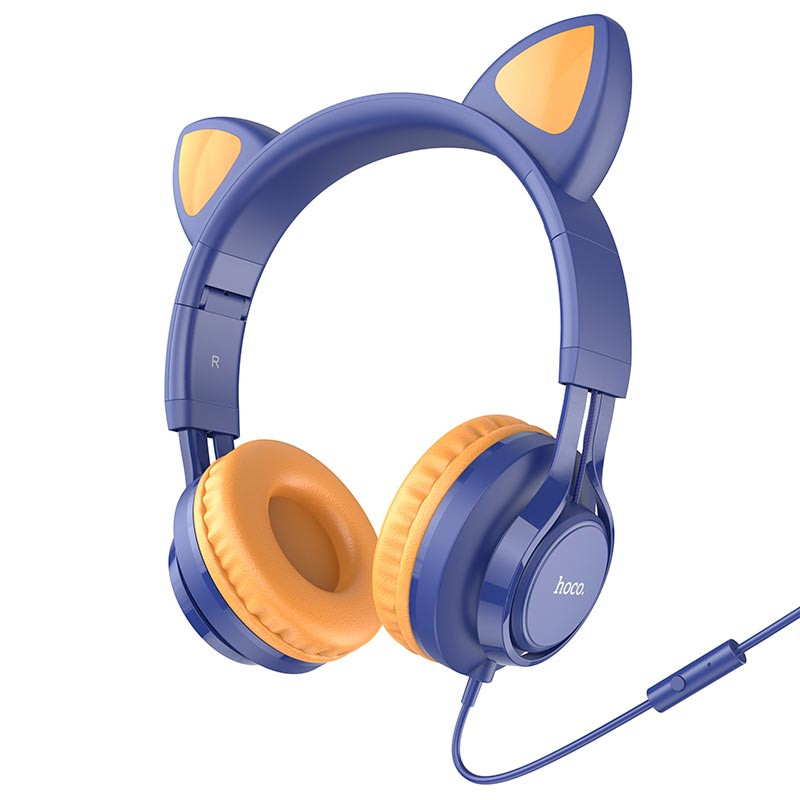 Наушники Hoco W36 Cat Ear Midnight Blue (W36MB)