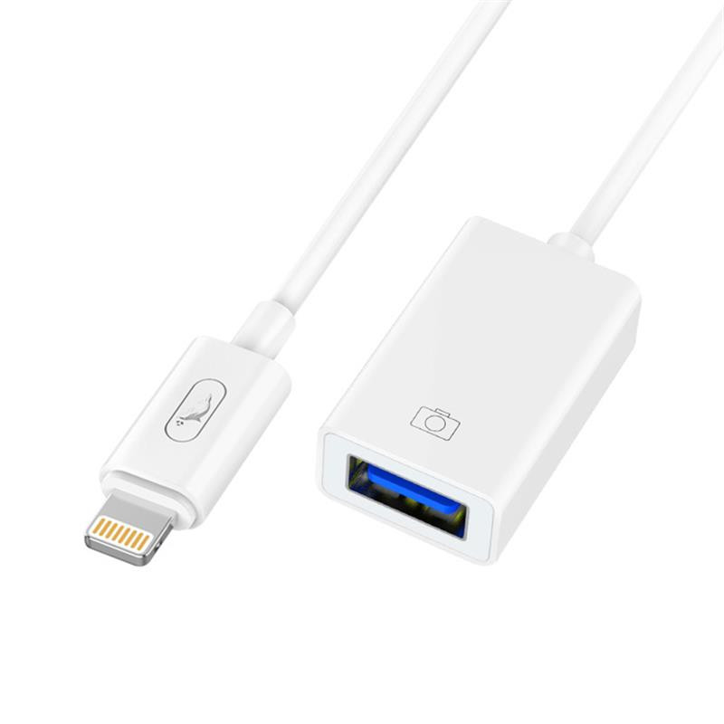 Адаптер и переходник SkyDolphin OT01 Lightning - USB (M/F) White (ADPT-00028)