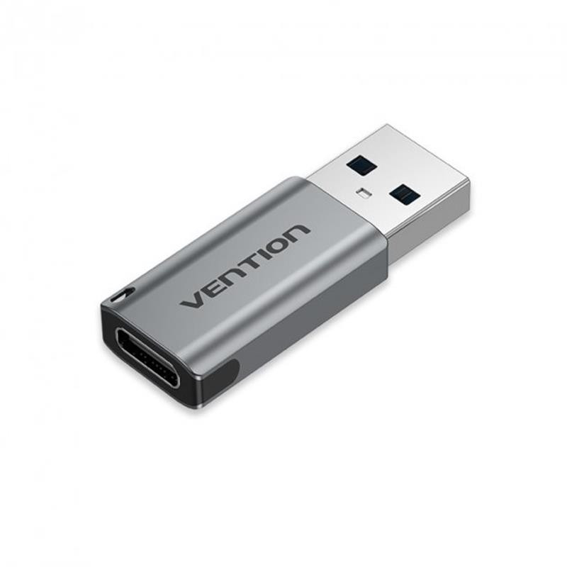 Адаптер и переходник Vention USB - USB Type-C V 3.0 (M/F) Gray (CDPH0)