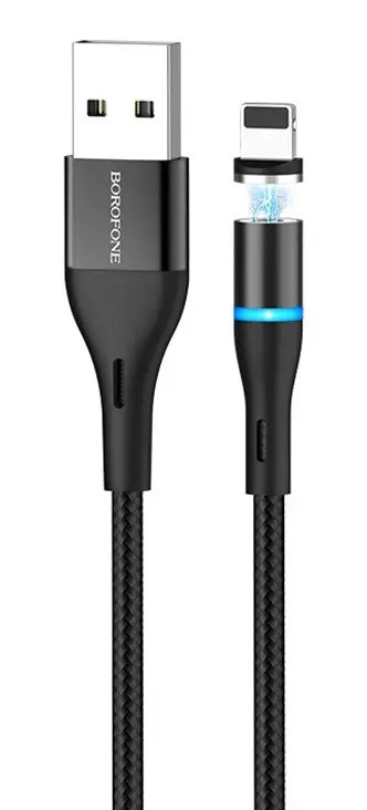 Кабель USB Borofone BU16 USB - Lightning 1.2m Black (BU16LB)