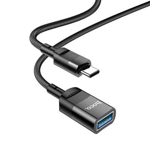 Кабель USB Hoco U107 USB Type-C - USB V 3.0 (M/F) 1.2m Black (U107CU3BK)