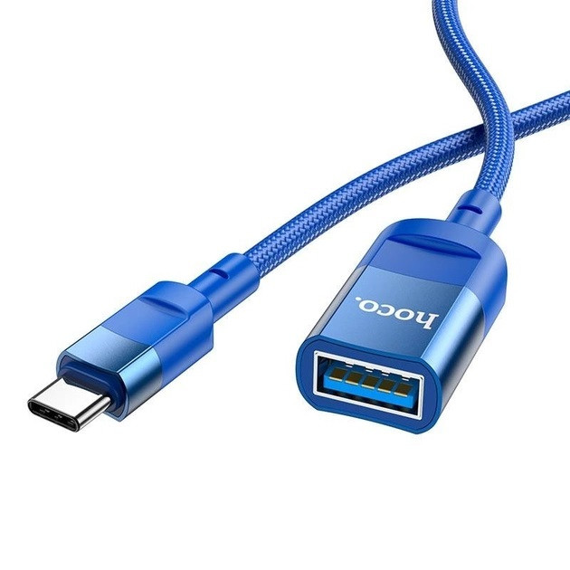 Кабель USB Hoco U107 USB Type-C - USB V 3.0 (M/F) 1.2m (U107CU3BL)