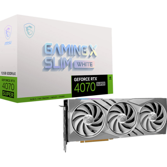 Відеокарта MSI Nvidia GeForce RTX 4070 SUPER GAMING X SLIM WHITE 12G