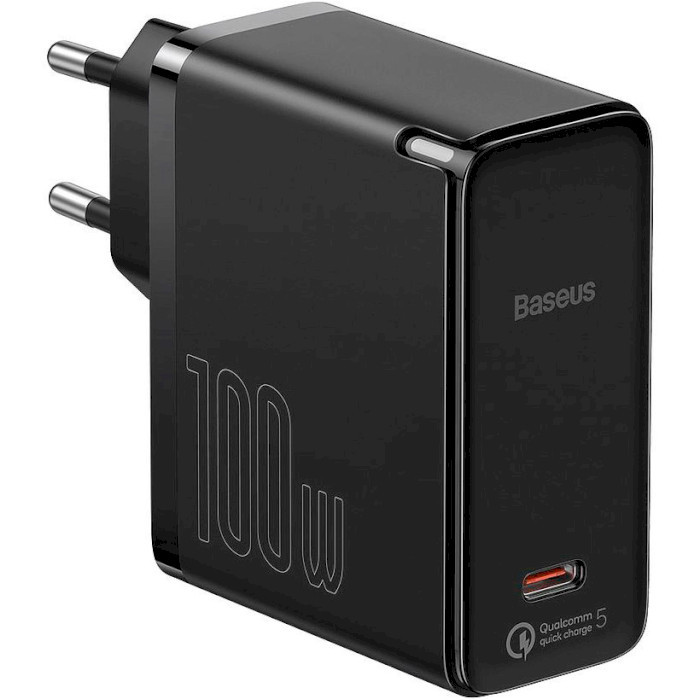Зарядное устройство Baseus GaN2 Fast Charger 100W + Cable Type-C to Type-C 100W Black (TZCCGAN-L01)