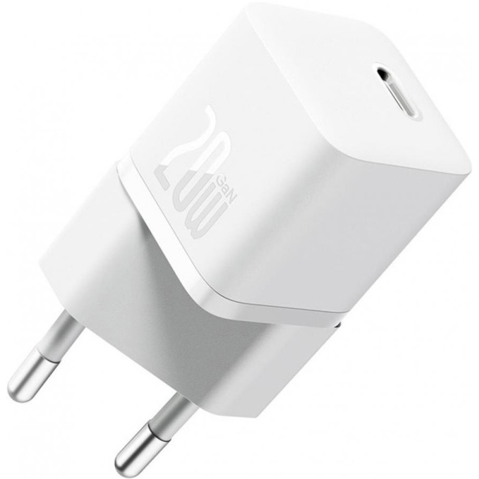 Зарядний пристрій Baseus OS-Baseus GaN5 Fast Charger(mini) 20W White