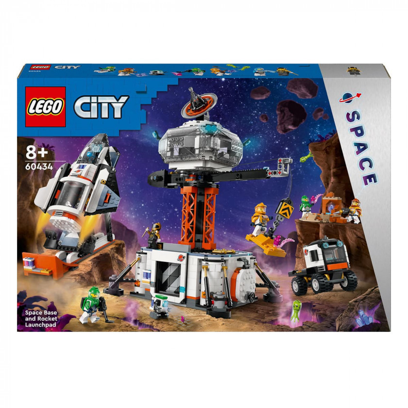 Конструктор LEGO City Космічна база й стартовий майданчик для ракети (60434)