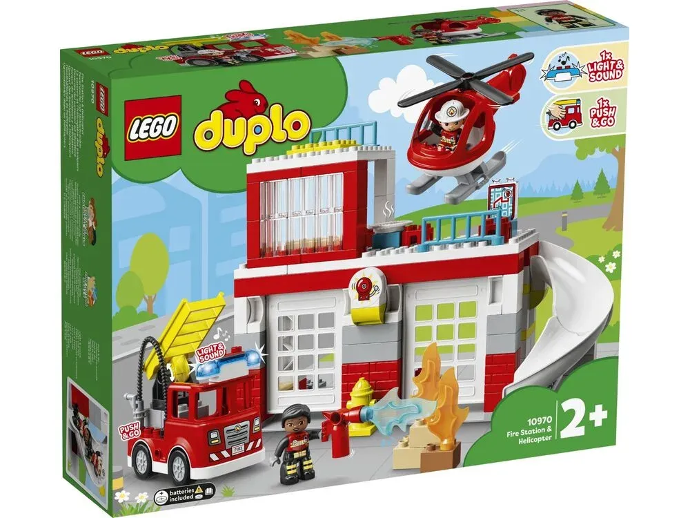 Конструктор LEGO DUPLO Town Пожежне депо та гелікоптер (10970)