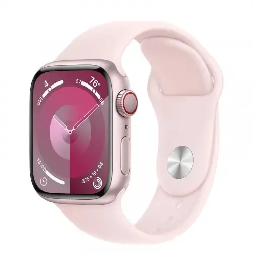 Смарт-годинник Apple Watch Series 9 GPS + Cellular 41mm Pink Aluminium Case with Light Pink Sport Band - S/M (MRHY3) 