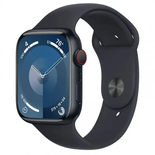 Смарт-годинник Apple Watch Series 9 GPS + Cellular 45mm Midnight Aluminium Case with Midnight Sport Band - S/M (MRMC3)