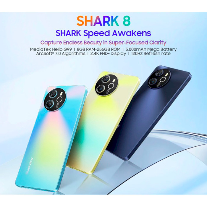 Смартфон Blackview SHARK 8 8GB/256GB/ Grey (6931548315179) купити