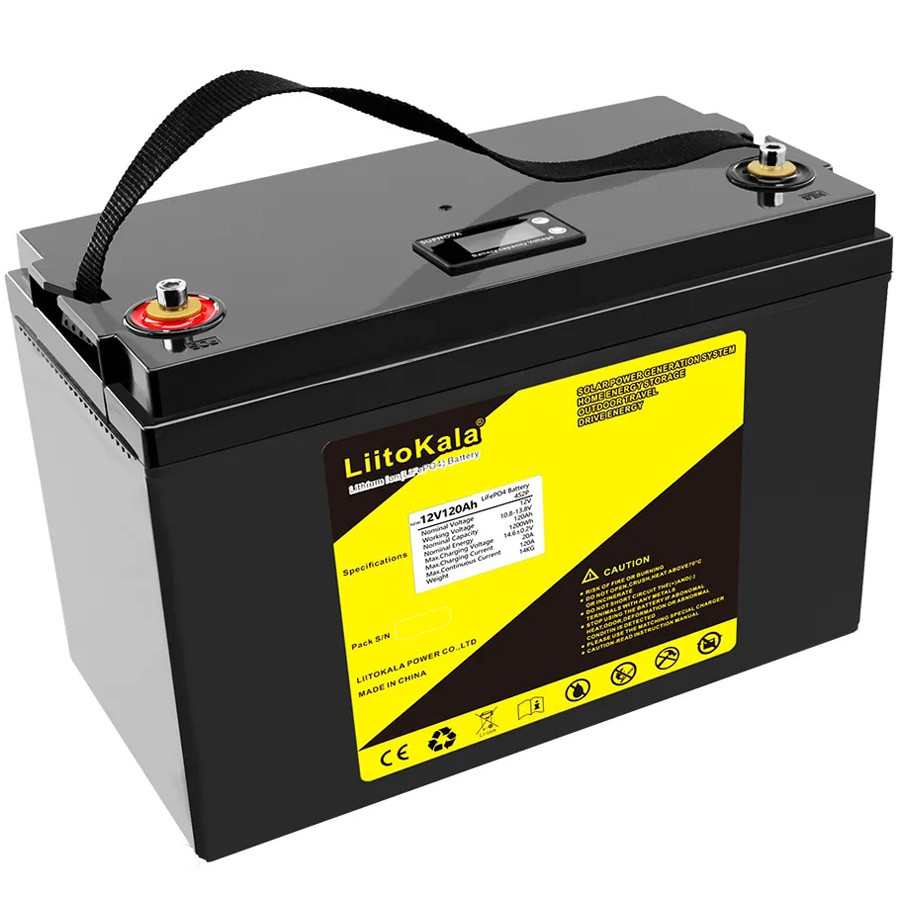 Зарядний пристрій LiitoKala LiFePO4 12V120Ah(4S2P) LCD купити