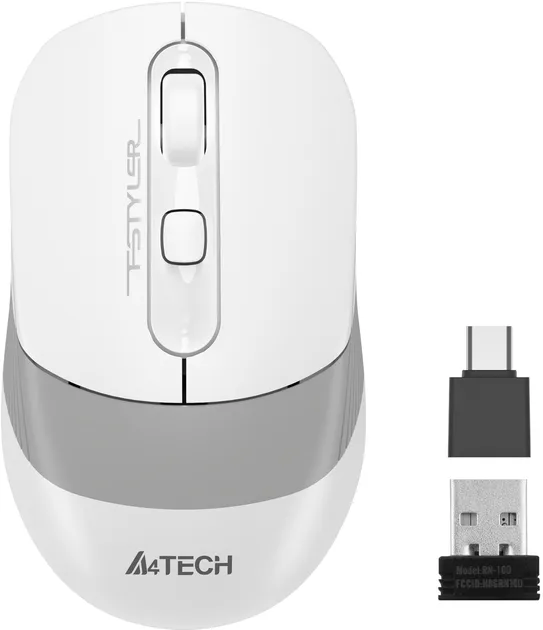 Мишка A4Tech FG10CS Air Wireless Grayish White (4711421992091)