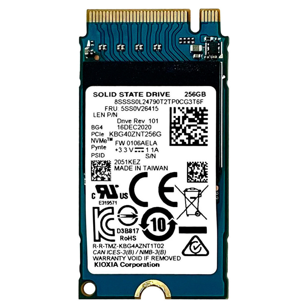 SSD накопичувач Kioxia SSD M.2 2242 256GB (KBG40ZNT256G)