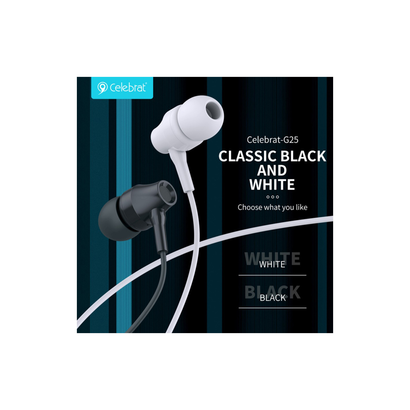 Навушники Celebrat G25 Black (1006644) купити