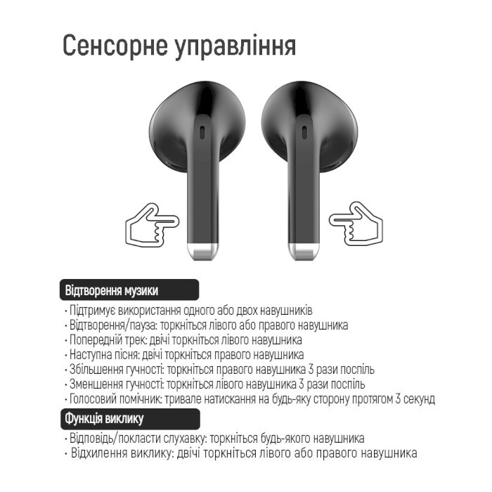 Навушники ColorWay Slim TWS-2 Black (CW-TWS2BK) ціна
