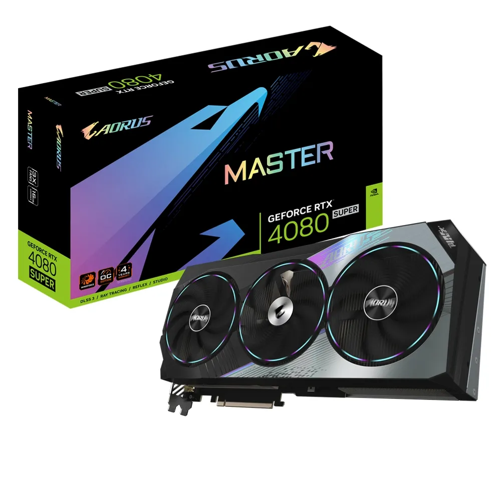 Відеокарта GIGABYTE AORUS GeForce RTX 4080 SUPER MASTER 16G (GV-N408SAORUS M-16GD)