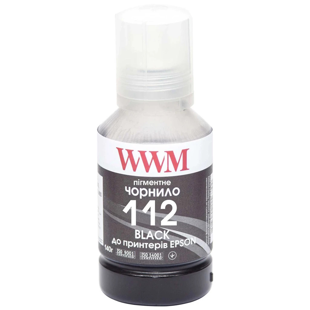 Чорнило WWM Epson L11160/6490 №112 140g Black pigmented (E112BP) недорого