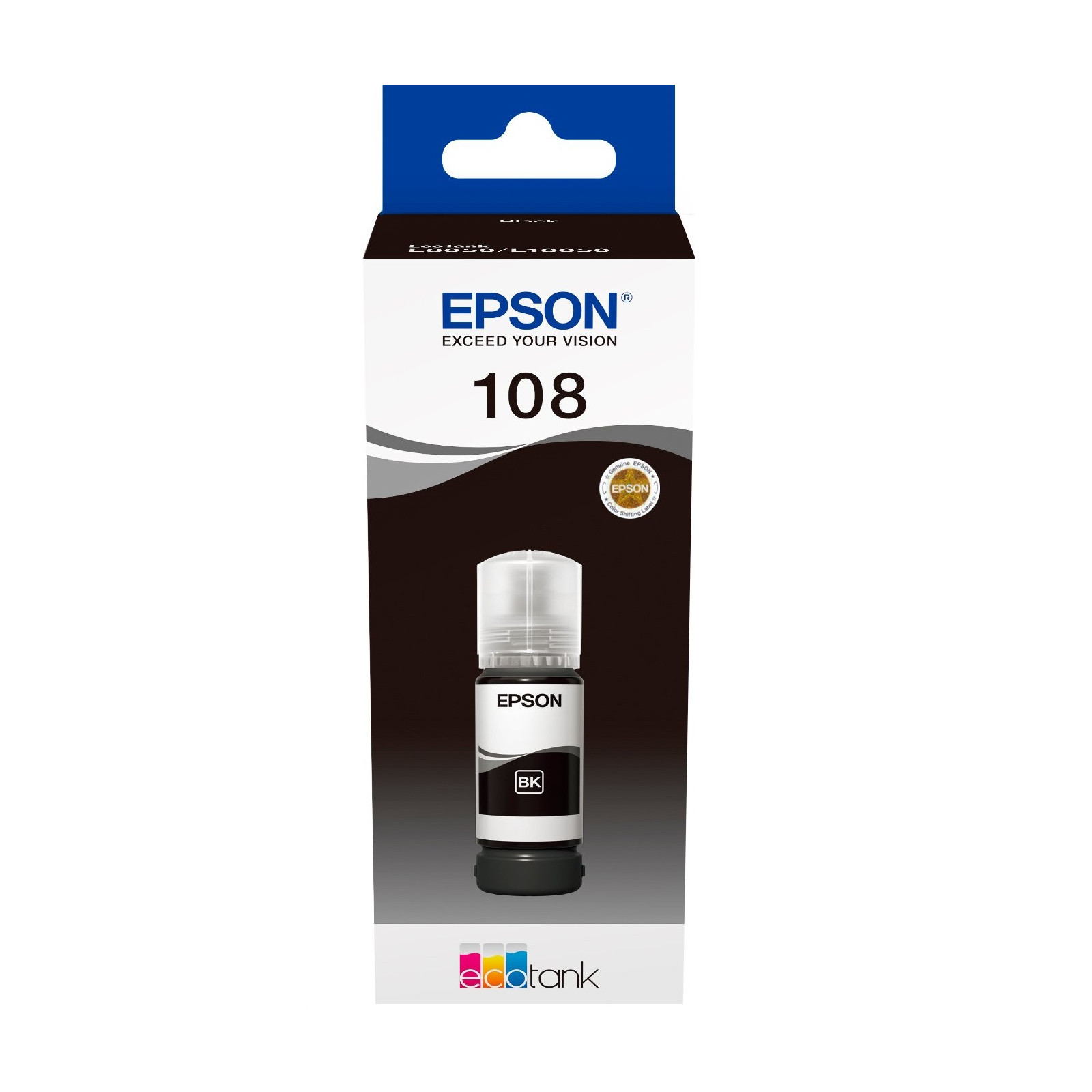 Тонер-картридж Epson 108 EcoTank L8050/L18050 Black (C13T09C14A) 