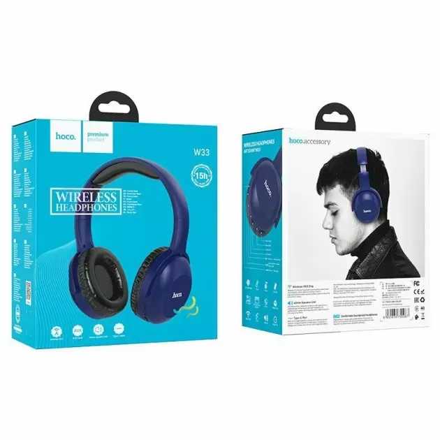 Навушники Hoco W33 Art Sound Blue фото