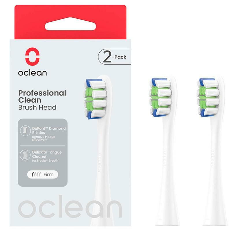 Сменная головка для зубной щетки Oclean P1C1 W02 Professional Clean Brush Head White (2 pcs) (6970810553765)