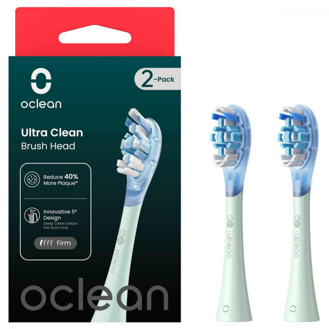 Змінна головка для зубної щітки Oclean UC01 G02 Ultra Clean Brush Head Green (2 pcs) (6970810553512) 