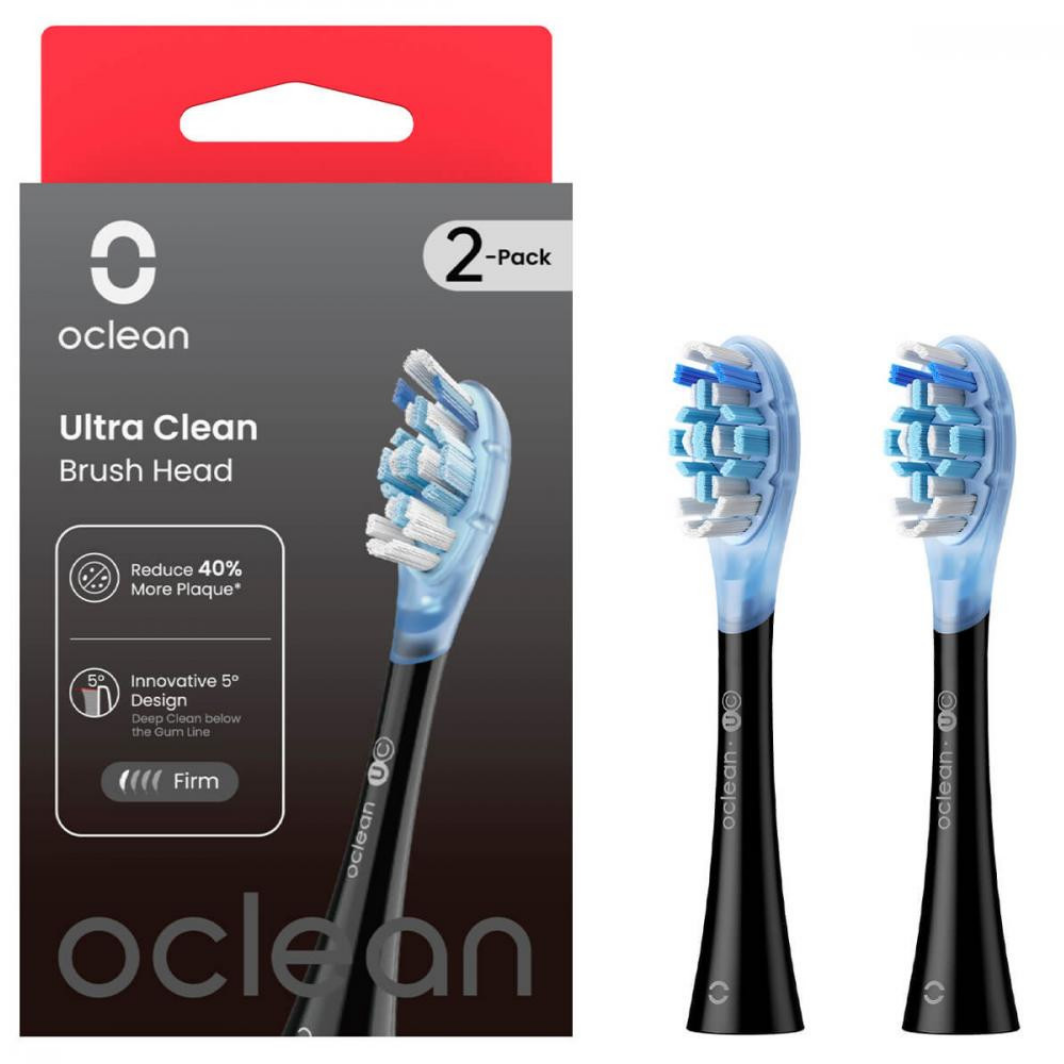 Сменная головка для зубной щетки Oclean UC02 B02 Ultra Clean Brush Head Black (2 pcs) (6970810553543)