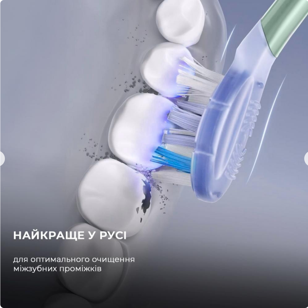 Змінна головка для зубної щітки Oclean UW01 G02 Ultra White Brush Head Green (2 pcs) (6970810553529) купити