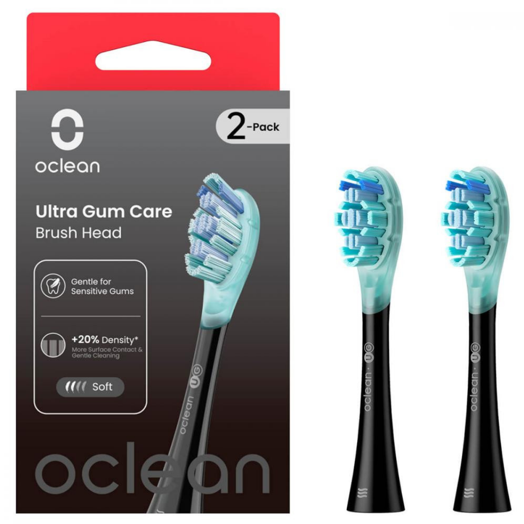 Змінна головка для зубної щітки Oclean UG02 B02 Ultra Gum Care Brush Black (2 pcs) (6970810553567)