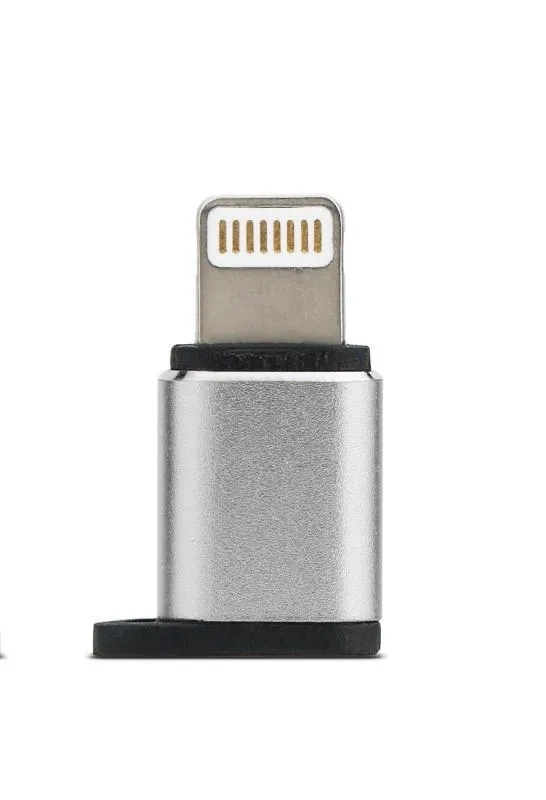 Зарядний пристрій Remax Visual micro USB - Lightning (F/M) Silver (RA-USB2-SILVER)