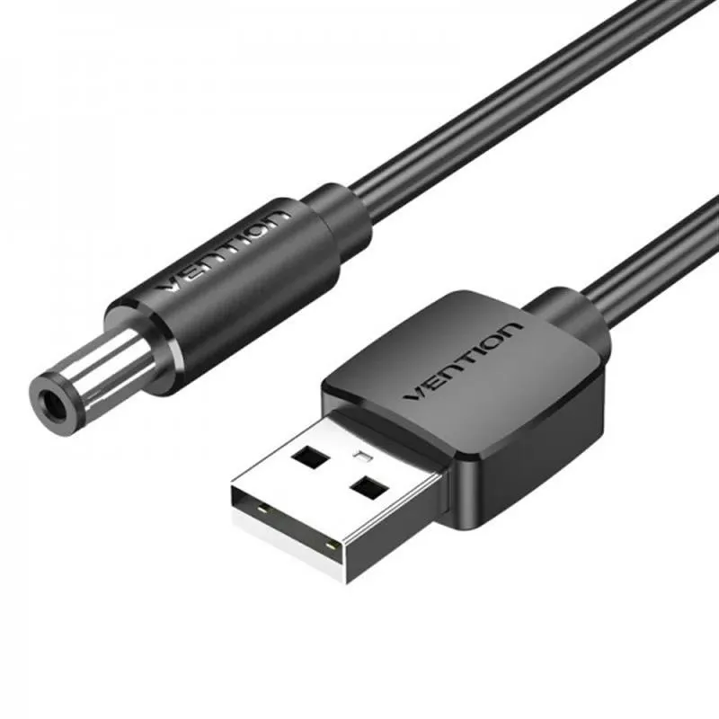 Кабель USB Vention USB - DC (M/M) 5.5 mm 1.5 m Black (CEYBG)