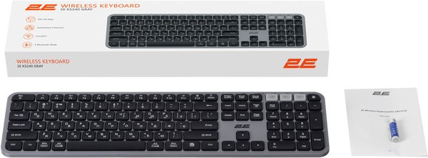 Клавіатура 2E KS240 WL BT Gray (2E-KS240WG_UA) недорого