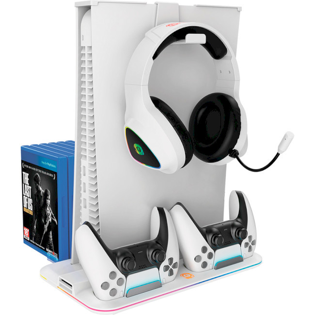 Ігрова приставка CANYON CS-5 PS5 Charger Stand White for PS5 (CND-CSPS5W)